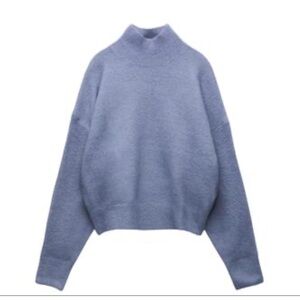 Cozy Blue Turtleneck Sweater